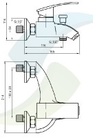 Steno LIMA baterie vanová, rozteč 150 mm, bez příslušenství LI 2644