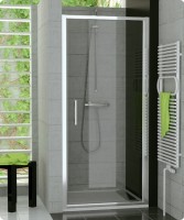 SanSwiss TOP-Line TOPP sprchové dveře 1000 jednokřídlé bílé sklo čiré TOPP10000407