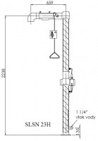 SANELA bezpečnostní tělní sprcha venkovní, volně stojící, červený lak SLSN 23H