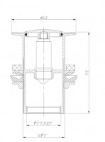 NOVASERVIS uzávěr výpusti 5/4", LUXUS, pro umyvadlo bez přepadu, chrom 38,0