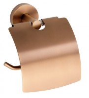 BEMETA AMBER Držák toaletního papíru s krytem 140x155x80 mm, mosaz, barva měděné zlato mat 155112012