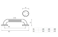 NIMCO UNI madlo plastové, 300 x 35 mm, bílá BM 1035-05