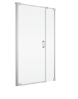 SanSwiss CADURA CA31C sprchové dveře 1-křídlé+pevná stěna šířka 1400mm bílé,sklo Shade CA31CG1400968