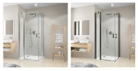 ROLTECHNIK CARIBA sprchové dveře+stěna CIEPF 1000x2000 brilant, čiré sklo   CI EPF 100200 VPE