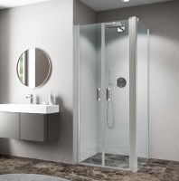 ROLTECHNIK CARIBA sprchové dveře dvoukřídlé CI2BT 900x2000 brilant, čiré sklo   CI 2BT 090200 VPE