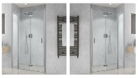 ROLTECHNIK CARIBA sprchové dveře+stěna CIRFL 1600 levé, brilant, čiré sklo   CI RFL 160200 VPE