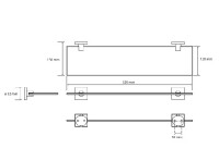 BEMETA QUADRA polička skleněná 520 mm, lesklý chrom 169102042
