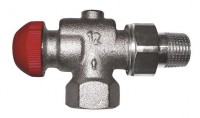 HERZ Termostatický ventil TS-90-V, 1/2 axiální, skrytá regulace, červená krytka   1772867