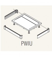 SanSwiss panel k vaničce přední hliníkový, bílá U-panel 3 / U stěny   PWIU701407004